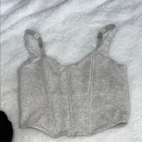 Hollister Tan and Gray Corset Tops - Picture 2 of 7